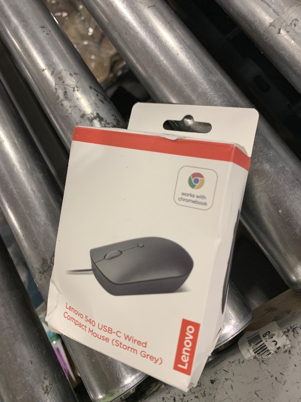 Photo 1 of Lenovo 540 USB-C Wired Connection Computer Mouse for PC, Laptop, Computer with Windows or Chrome OS - Ambidextrous Design - 4 Button - Compact Size -Storm Grey