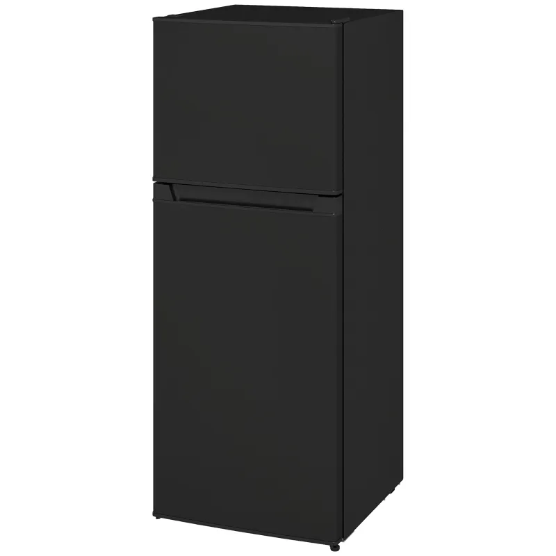 Photo 1 of HOMCOM Small Fridge with Freezer, 4 Cu Ft Refrigerator with Reversible Doors, Black