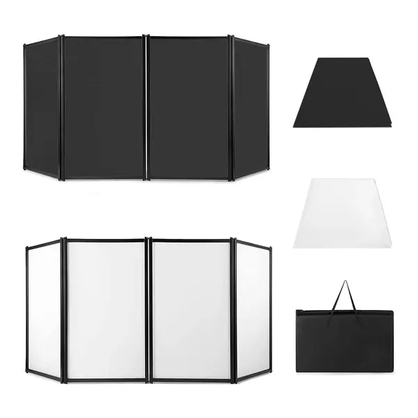 Photo 1 of Garvee DJ Foldable Facade Portable Event Booth Panels with Travel Bag and Black & White Lighting Scrims for Show, Party, Gathering


