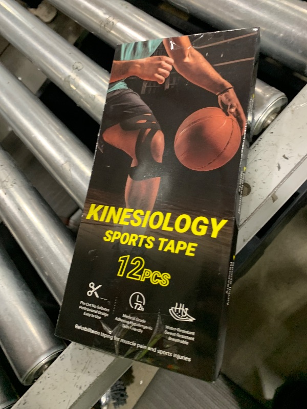 Photo 1 of Kinesiology Tape for Knees 12 Pcs, PreCut Athletic Knee Tape for Knee Pain Relief- Brace & Elastic Supports- Waterproof & Breathable Hypoallergenic Latex-Free Tape Beige