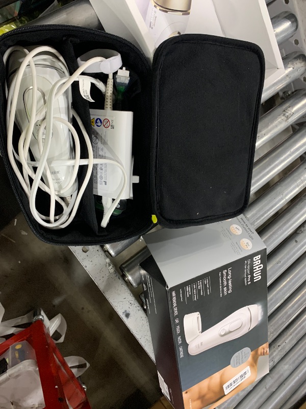 Photo 1 of Braun Smart IPL, Silk·Expert Pro 5: at Home Laser Hair Removal Device for Men & Women, Permanent Visible Hair Reduction in Hair Regrowth for Body, w/Razor, Pouch, and Wide Cap Head, IPL5145