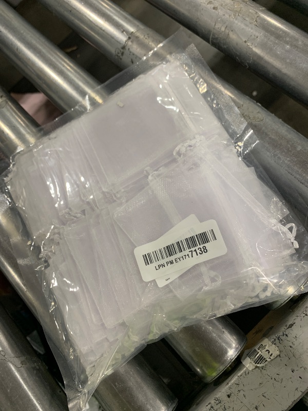 Photo 1 of 100PCS White Organza Bags, 3 x 4 inches Organza Jewelry Bags for Small Presents Jewelry Earrings Candy Treat Wedding Party Favors Mesh Pouch