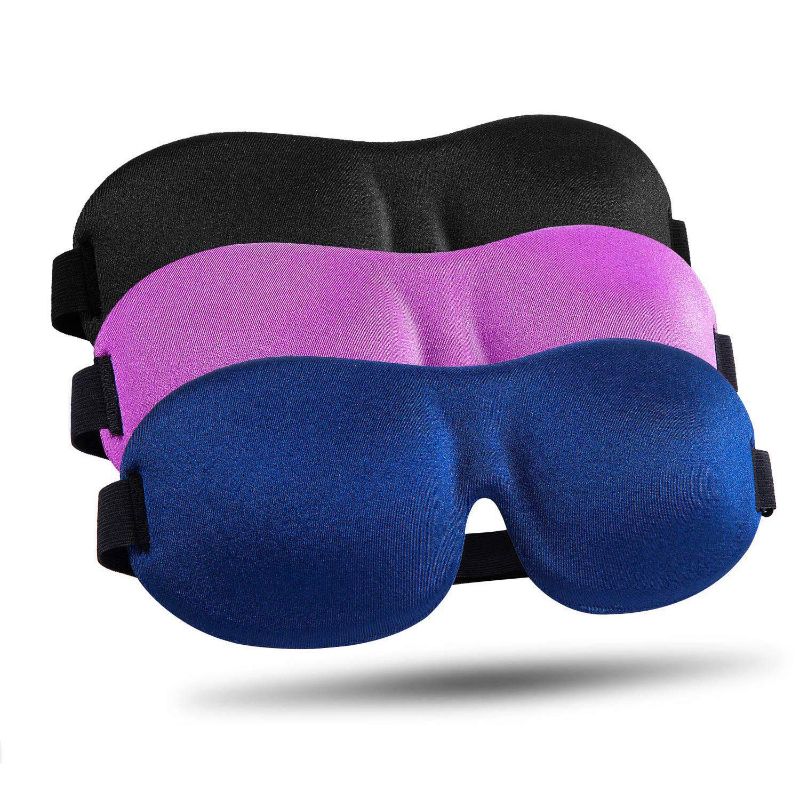 Photo 1 of LKY DIGITAL Sleep Mask for Side Sleeper 3 Pack, Blackout 3D Eye Mask for Sleeping, Night Blindfold for Men Women