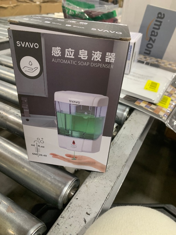 Photo 1 of SVAVO Automatic Soap Dispenser Hand Soap Dispenser Wall Mount 600m/21 fl.oz, Touchless Electric Sensor Pump Battery Operated for Offices Home Kitchen Bathroom Hotel Restaurant Commercial