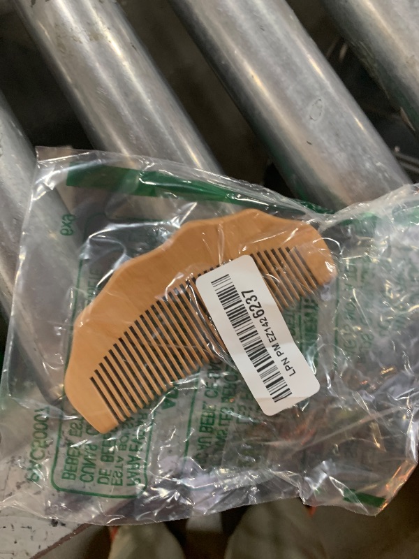 Photo 1 of Small Wooden Travel Comb, 2 Pack Natural Peach Wood Anti-Static Detangling Pocket Hair and Beard Comb with Polished Surface