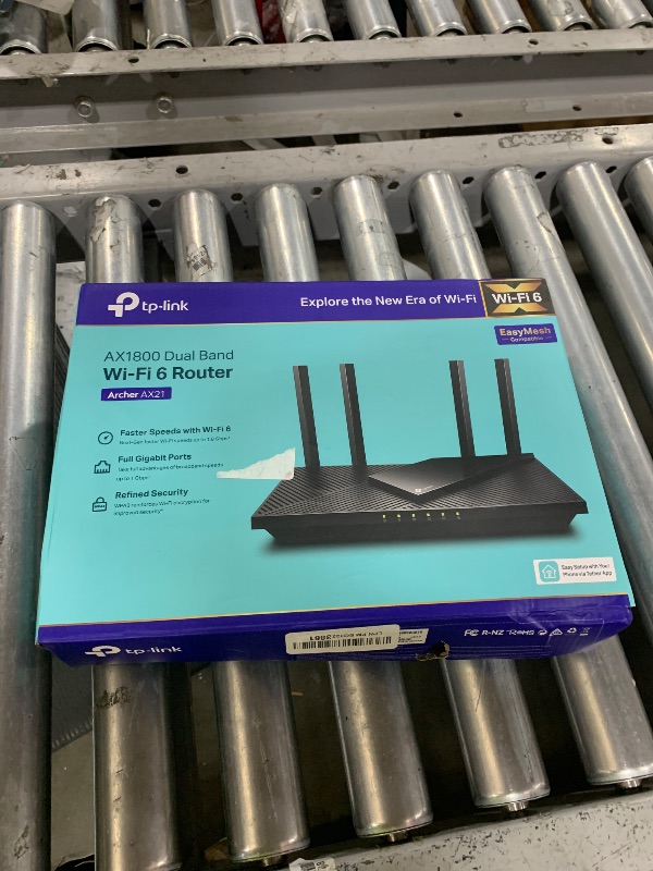 Photo 1 of TP-Link AX1800 WiFi 6 Router V4 (Archer AX21) – Dual Band Wireless Internet, Gigabit, Easy Mesh, Works with Alexa - A Certified for Humans Device, Free Expert Support