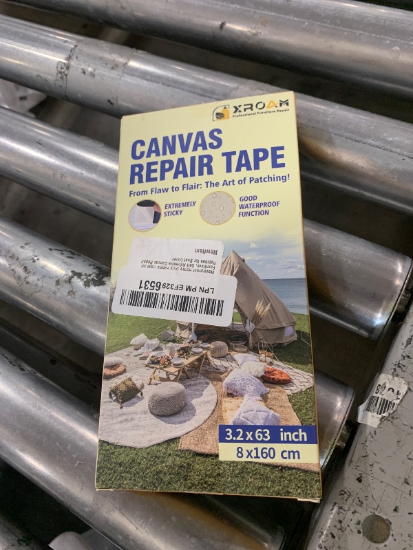 Photo 1 of Canvas Repair Tape, 3.2 x 63 Inch Waterproof Heavy Duty Fabric Tape for Furniture, Self Adhesive Canvas Repair Patches for Boat Covers, Sofas, Tents, Louge Chairs, Canopy, Awning Dark Brown