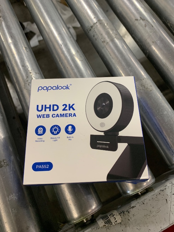 Photo 1 of papalook 2K/1080P Webcam with Light and Privacy Cover, PA552 Full HD Streaming Web Camera with Dual Microphones, Plug and Play USB Computer Webcam for PC Laptop Desktop, Mac Zoom Skype Teams
