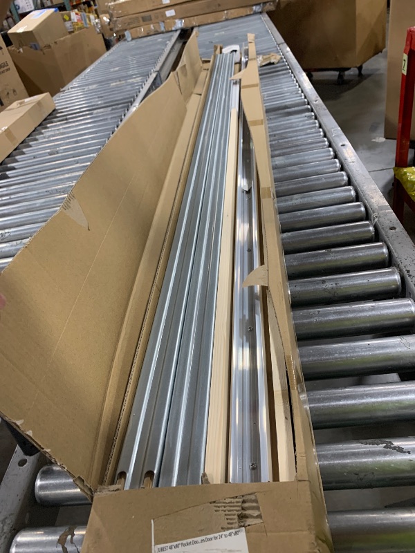 Photo 1 of JUBEST 48"x80" Pocket Door Frame Kit with 88LBS Two-Way Soft-Close Mechanism, Durable, Smoothly and Quietly, Easy to Install Hidden Door for 24" to 48"x80"
