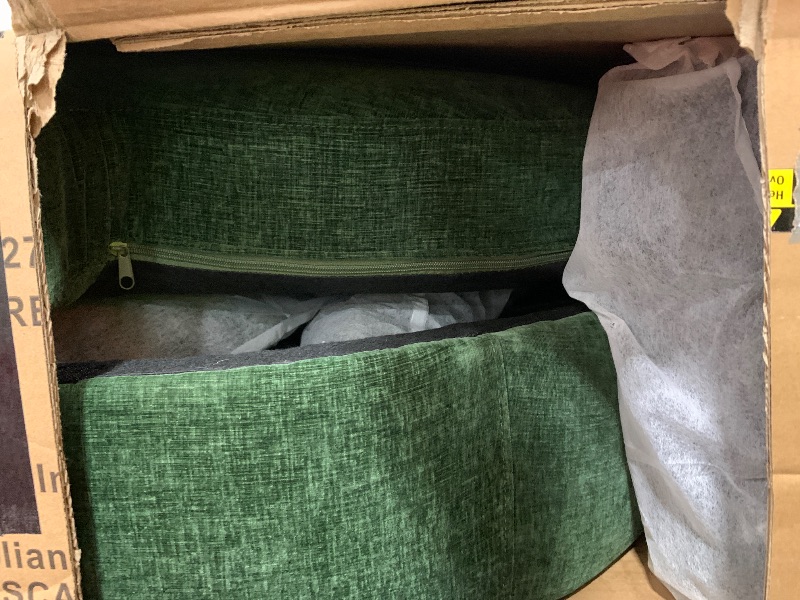 Photo 1 of HomSof 42.2" W Swivel Accent Barrel Chair and Half with Chenille Upholstered Half Crescent Moon Storage Bench Large Ottoman,Suitable for Living Room,Bedroom,Office and Other Places,Green