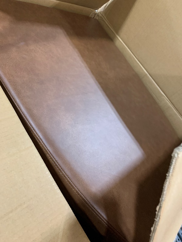 Photo 1 of COLAMY Swivel Rocking Recliner,Wide PU Leather Glider Sofa Chair with Ergonomic High Backrest for Living Room, Office, Bedroom?Cocoa?