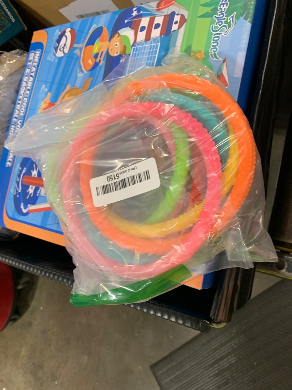 Photo 1 of JOYIN Dive Circles Pool Toys, 8 Pcs Colorful Pool Rings for Kids, Underwater Training Swimming Diving Toy for Kids Gifts Summer Swim Water Fun Games