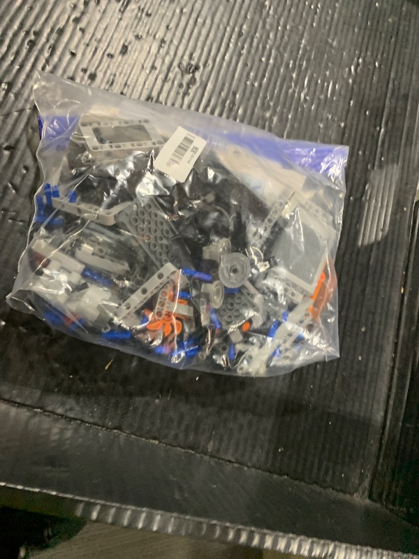 Photo 1 of MOC 4WD Power Function RC Car Chassis Kit - Technical Building Blocks with 62.4x20mm Wheels, M Motor, Servo & AA Battery Box for Off-Road Climbing Cars