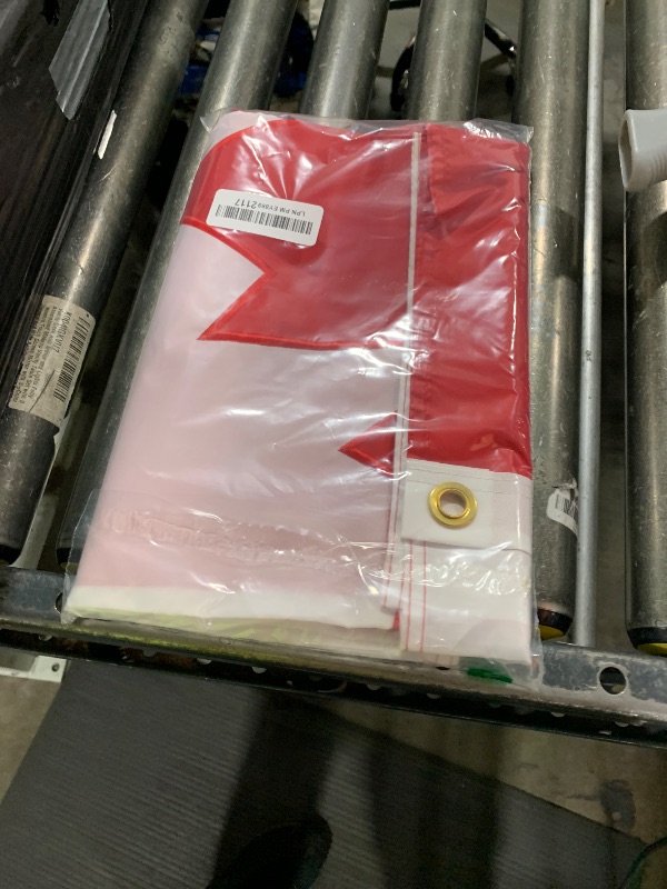 Photo 1 of Canada Canadian Flag Embroidered 3x5 Outdoor Double Sided Heavy Duty Canadian National Flags Banner for Outside 3ply Embroidered with 2 Brass Grommets Vivid Colors Waterproof