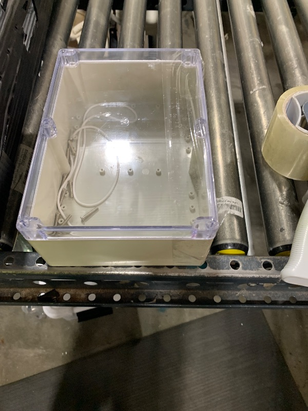Photo 1 of LeMotech ABS Plastic Junction Box Dustproof Waterproof IP65 Electrical Enclosure Box Universal Project Enclosure Grey with PC Transparent Clear Cover 10.4 x 7.2 x 3.7 inch (263 x 182 x 95 mm)