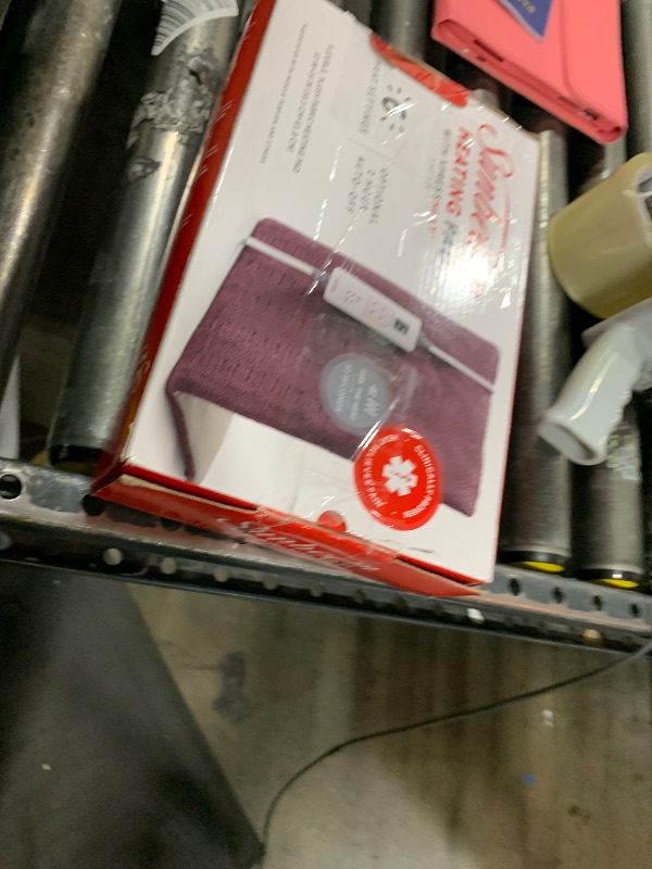 Photo 1 of Sunbeam XL Back Neck and Shoulder Heat Therapy 12 x 24 with Auto Shut Off 6 Settings Machine-Washable Comfortable Microplush Fabric - Burgundy