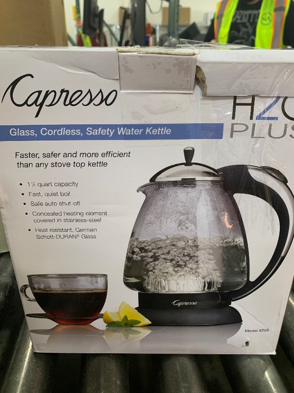 Photo 1 of Capresso 259 Water Kettle, 10" x 8.25" x 6.25", Polished Chrome