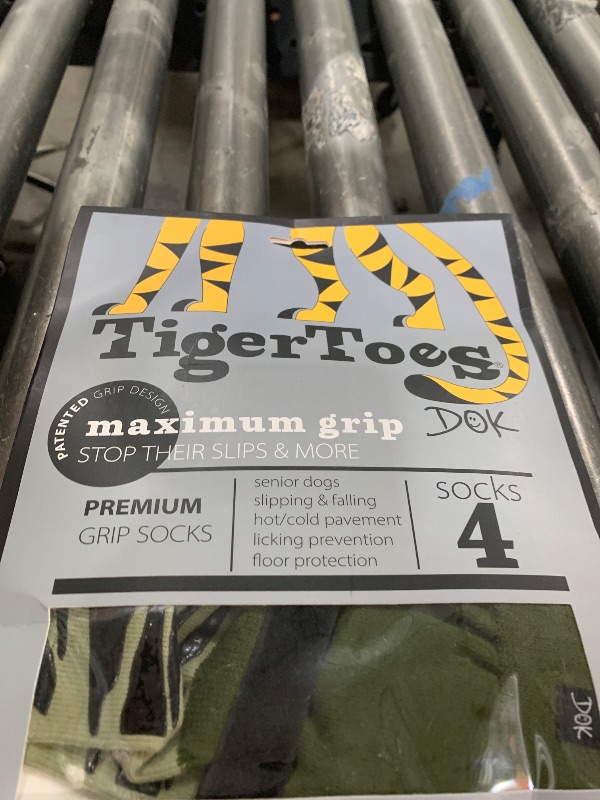 Photo 1 of DOK TigerToes Premium Non-Slip Dog Socks for Hardwood Floors - Extra-Thick Grip That Works Even When Twisted - Prevents Licking, Slipping, and Great for Dog Paw Protection (Forest Green, XXL)