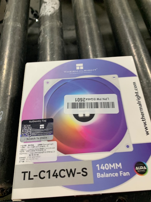 Photo 1 of Thermalright TL-C14CW-S CPU Fan, 140mm ARGB Case Cooler, 4pin PWM Silent Computer Fan with S-FDB Bearing Included, up to 1500RPM PC Cooling,White