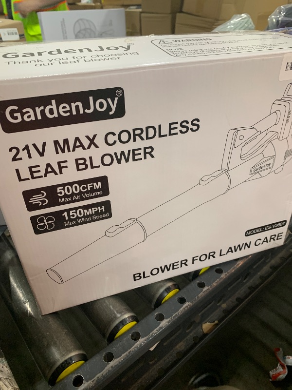 Photo 1 of Electric Leaf Blower Cordless, 2x3.0Ah Batteries and Charger, 6 Speed Modes 500CFM 150MPH, 21V Handheld Powerful Battery Powered Cordless Leaf Blowers for Lawn Care, Patio, Dust, Leaves, Yard, Car