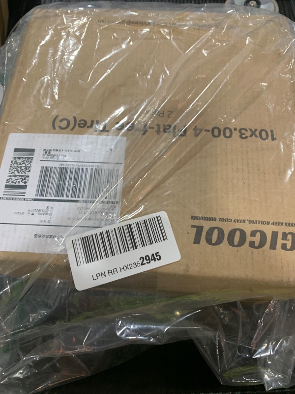 Photo 1 of 10x3.00-4 Flat Free Tire, 10" Heavy Duty Replacement Tire and Wheel Assemblies, Compatible Cosco Hand Trucks and Trolley Carts, 5/8" Axle Bore Hole, 2.2" Offset Hub, 2-Pack