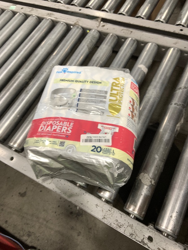 Photo 1 of Paw Inspired 20ct Disposable Dog Diapers | Female Dog Diapers Ultra Protection | Diapers for Dogs in Heat, Excitable Urination, or Incontinence (Large)