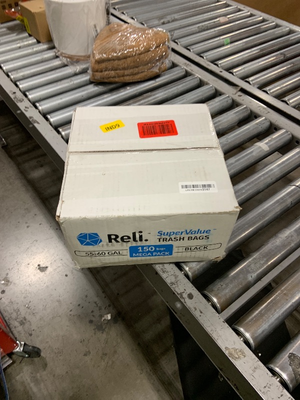Photo 1 of Reli. 55-60 Gallon Trash Bags Heavy Duty | 150 Count | 50-60 Gallon | Large Black Garbage Bags | Made in USA