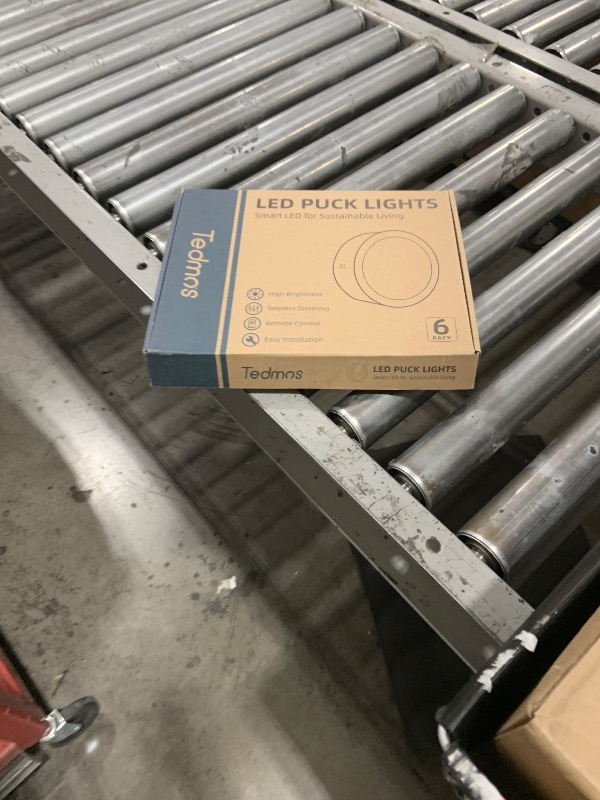 Photo 1 of Rechargeable Puck Lights with Remote Control, 2400mAh Battery Powered Push Lights Stick On for Closet Magnetic Tap Light USB LED LED Display Shelf Lighting Kitchen Under Cabinet Press Button Light