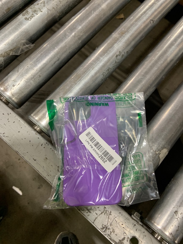 Photo 1 of TENOC Phone Case Compatible with iPhone 12 & iPhone 12 Pro, Purple Case Anti-Fingerprint Protective Bumper Matte Cover for 6.1 Inch