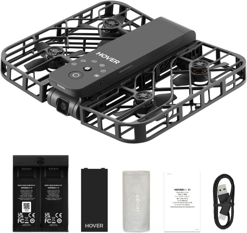 Photo 1 of X1 Drone with Camera, Self-Flying Camera Drone with Follow Me Mode, Foldable Mini Drone with HDR Video Capture, Palm Takeoff, Intelligent Flight Paths, Hands-Free Control Black (Combo)

