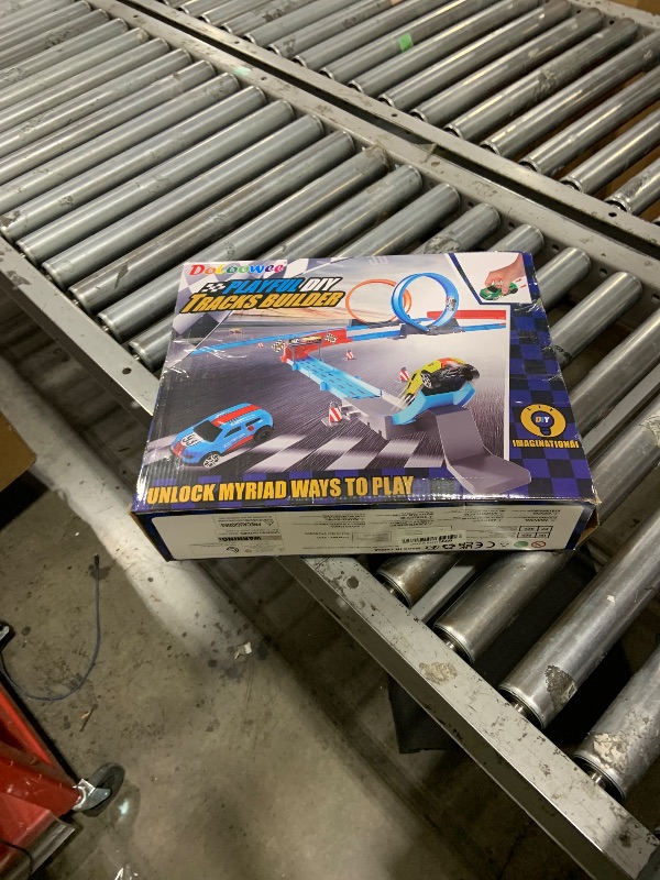 Photo 1 of Car Race Track Set for Kids 3 4 5 6 7 8 9 Years Old?Racing Game car Toys?Boys Toy Girls 6-12?72PC DIY 34 ft Track with 4 Small Cars, Gifts for Kids 3-5