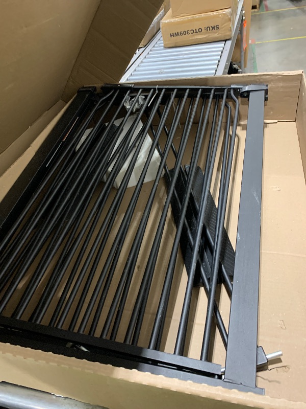 Photo 1 of THEYFIRST 41" Extra Tall Dog Gate for Doorways Stairs, 60.3-65.7 in in Wide Baby Gates Walk Thru, No Drill Long Pet Gate for Doggie Puppy, Auto Close Large Child Safety Gate with Door Indoor, Black