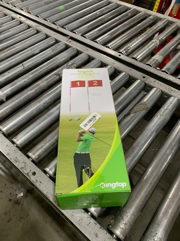 Photo 1 of KINGTOP 6ft Golf Flagstick Basic, Portable Five-Section Design for Backyard Practice Putting Green, Driving Range Golf Pin Flag Hole Cup Set, Gift Idea, 2-Pack