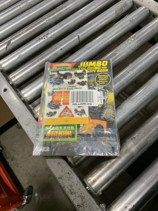 Photo 1 of Bendon Monster Jam Coloring Book and Activity Set for Kids - 1 Coloring Book with Activities, Games, Stickers, and Rex-Man Door Hanger