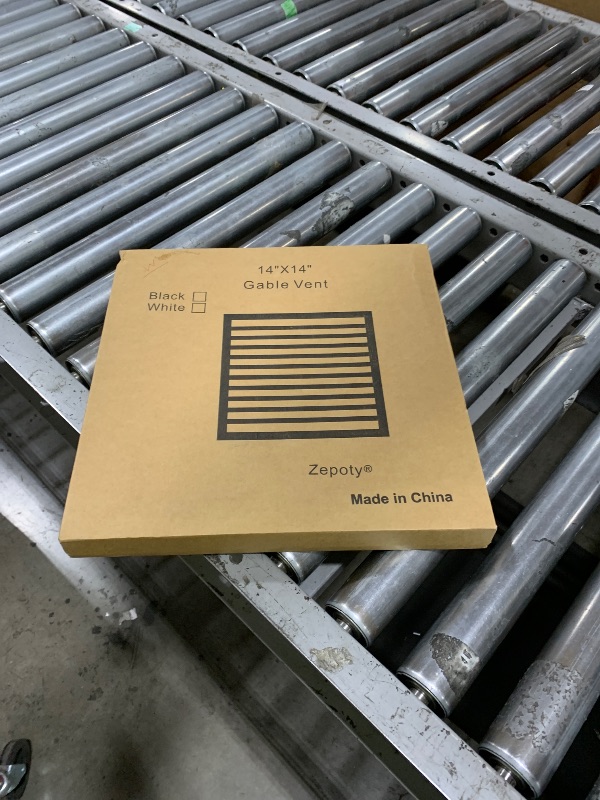 Photo 1 of Zepoty 14" x 14" Aluminum Gable Vent with Screen - Stylish Louvered Vents for Effective Attic and Shed Ventilation, Heat Dissipation & Condensation Prevention - Vent Opening: 12" x 12"