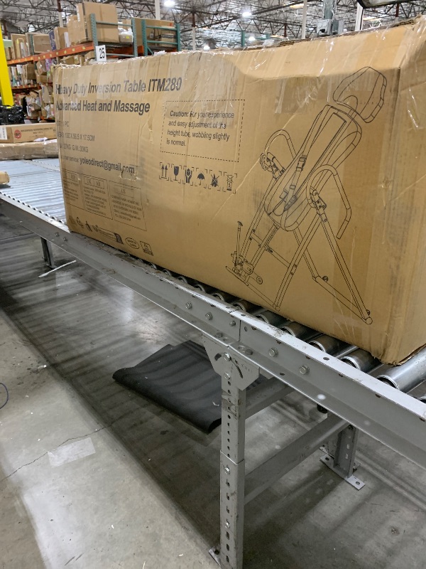 Photo 1 of YOLEO Inversion Table Training Equipment Massage & Heat Inversion Table ITM280 Back Pain Relief Equipment w/Remote Control, Decompression Table, Heavy Duty up to 320lbs