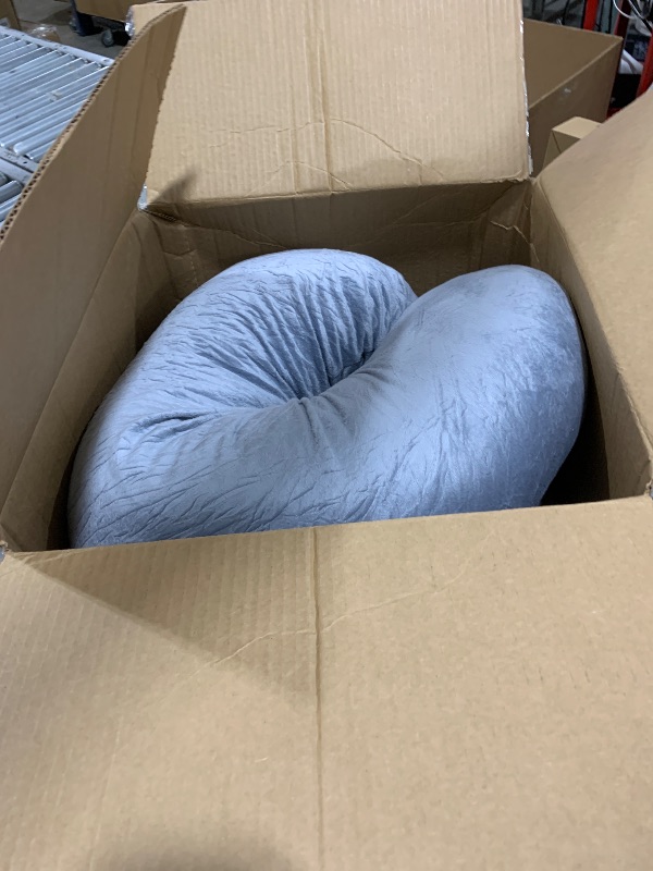 Photo 1 of MOON PARK Pregnancy Pillows for Sleeping - U Shaped Full Body Maternity Pillow with Removable Cover - Support for Back, Legs, Belly, HIPS - 57 Inch Pregnancy Pillow for Women - Grey