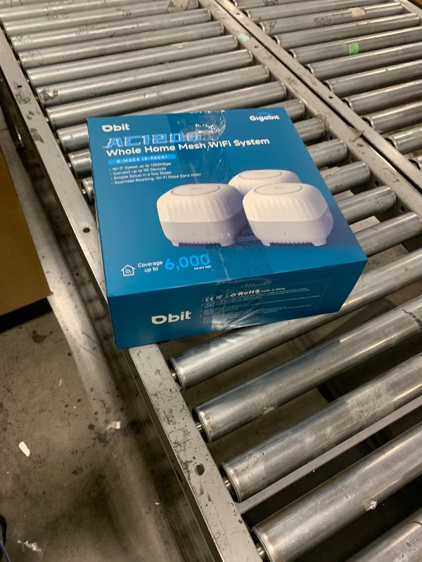 Photo 1 of DBIT AC1200 Whole Home Mesh WiFi System, Covers up to 6,000 Sq Ft, Dual-Band 1200Mbps Mesh Network for 90 Devices, Replaces Wireless Router and WiFi Extender, 4 Gigabit Ports per Unit (D-MAC3, 3-Pack)