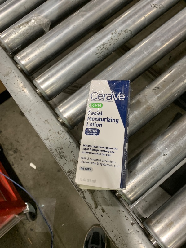 Photo 1 of CeraVe PM Facial Moisturizing Lotion, Night Cream with Hyaluronic Acid and Niacinamide, Ultra-Lightweight, Oil-Free Moisturizer for Face, 3 Ounce