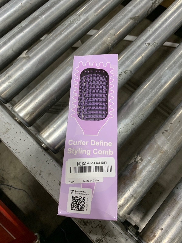 Photo 1 of Curl Defining Brush,2024 Curly Hair Brush,Vented Hair Brush for Detangling, Shaping and Defining Curls For Women and Men Less Pulling (Purple)