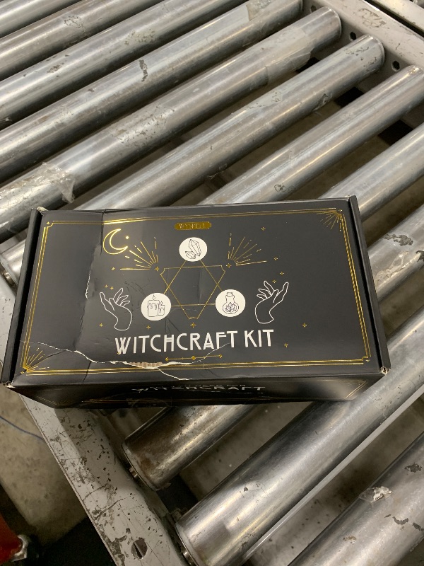 Photo 1 of Witchcraft Supplies Kit for Witch Altar 54PCS - Spell Candles for Witches - Crystals Spell Jars for Witches - Herbs for Spells - Beginner Witch Starter Box - Witchcraft Kit
