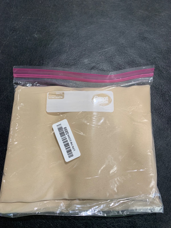 Photo 1 of PONY DANCE Beige Blackout Curtains - Kitchen Window Drapes Short Heavy-Duty Soft Rod Pocket Curtain Draperies/Window Treatments for Nursery Bedroom, W 42 x L 45 Inches, Biscotti Beige, 2 Panels