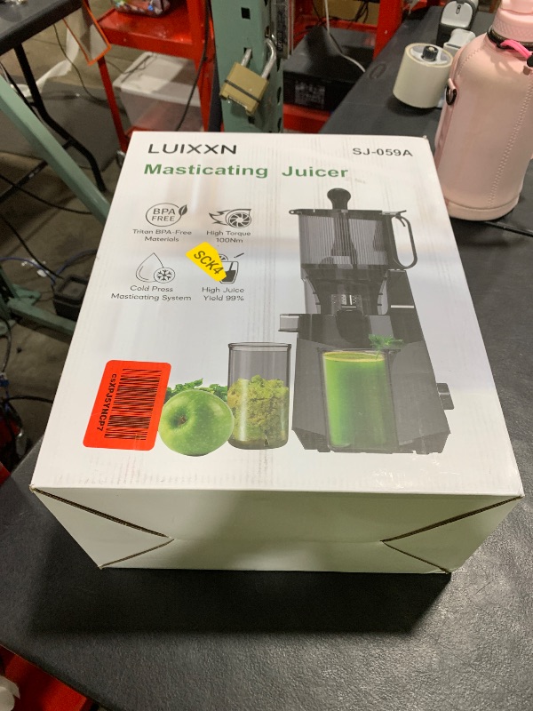 Photo 1 of Cold Press Juicer, 5.3" Wide Feed Chute Juice Extractor Machine with 400W, High Juice Yield, Slow Masticating Juicer for Whole Vegetables & Fruits, Deep Grey