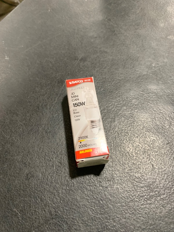 Photo 1 of Satco S3108 120V 150-Watt T4.5 E11 Base Light Bulb, Clear