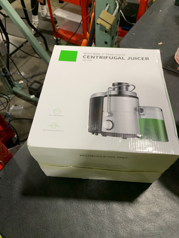Photo 1 of GDOR 800W Juicer Machine, 3” Wide Feed Chute, Dual-Speed Centrifugal Juicer for Fruits & Vegetables, Anti-Drip Function, BPA-Free, Easy to Clean with Brush, White