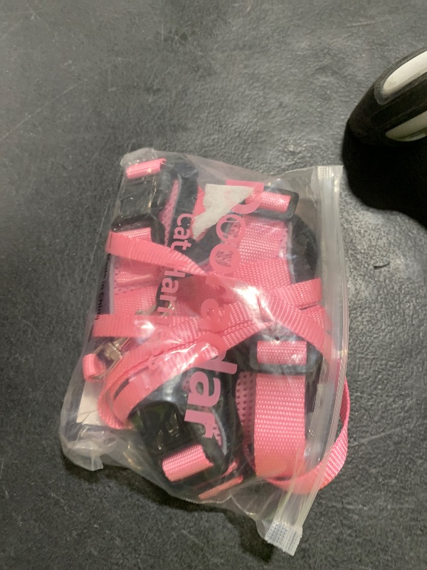 Photo 1 of Dooradar Cat Harness and Leash Set, Escape Proof Safe Adjustable Kitten Vest Harnesses for Walking, Easy Control Soft Breathable Mesh Jacket with Reflective Strips for Cats, Pink, S