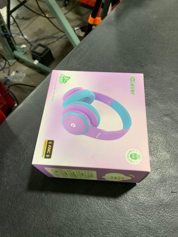 Photo 1 of iClever BTH26 Active Noise Cancelling Headphones for Kids, 60H Play Time, Safe Volume 80dBA, Type C Fast Charging, Bluetooth5.4, Kids Bluetooth Headphones with Mic AUX Cord for iPad Airplane, Purple
