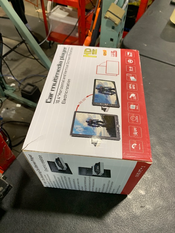 Photo 1 of Motorized 2G+64G Single Din Radio with Wireless Carplay -10.4inch HD Vertical Rotatable Touch Screen- Wireless Android Auto FM/RDS EQ GPS Bluetooth with WiFi 50UIs USB MirrorLink Backup Camera