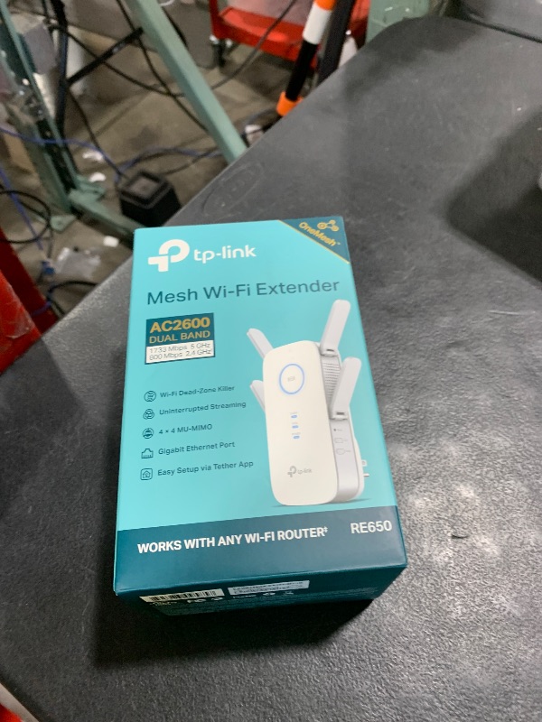 Photo 1 of TP-Link AC2600 WiFi Extender(RE650), Up to 2600Mbps, Dual Band WiFi Range Extender, Gigabit Port, Internet Booster, Repeater, Access Point,4x4 MU-MIMO