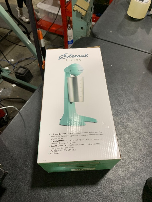 Photo 1 of Electric Milkshake Blender & Frother Restaurant Quality Smoothie Maker Easy Clean Drink Blender with 16.9 oz. Stainless Steel Cup